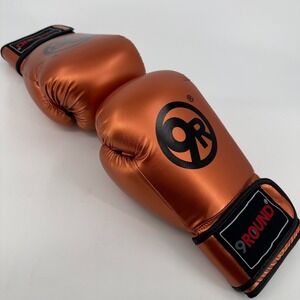 9Round 12 ounce Boxing Gloves Limited Edition Rose Gold Copper Wrist Straps